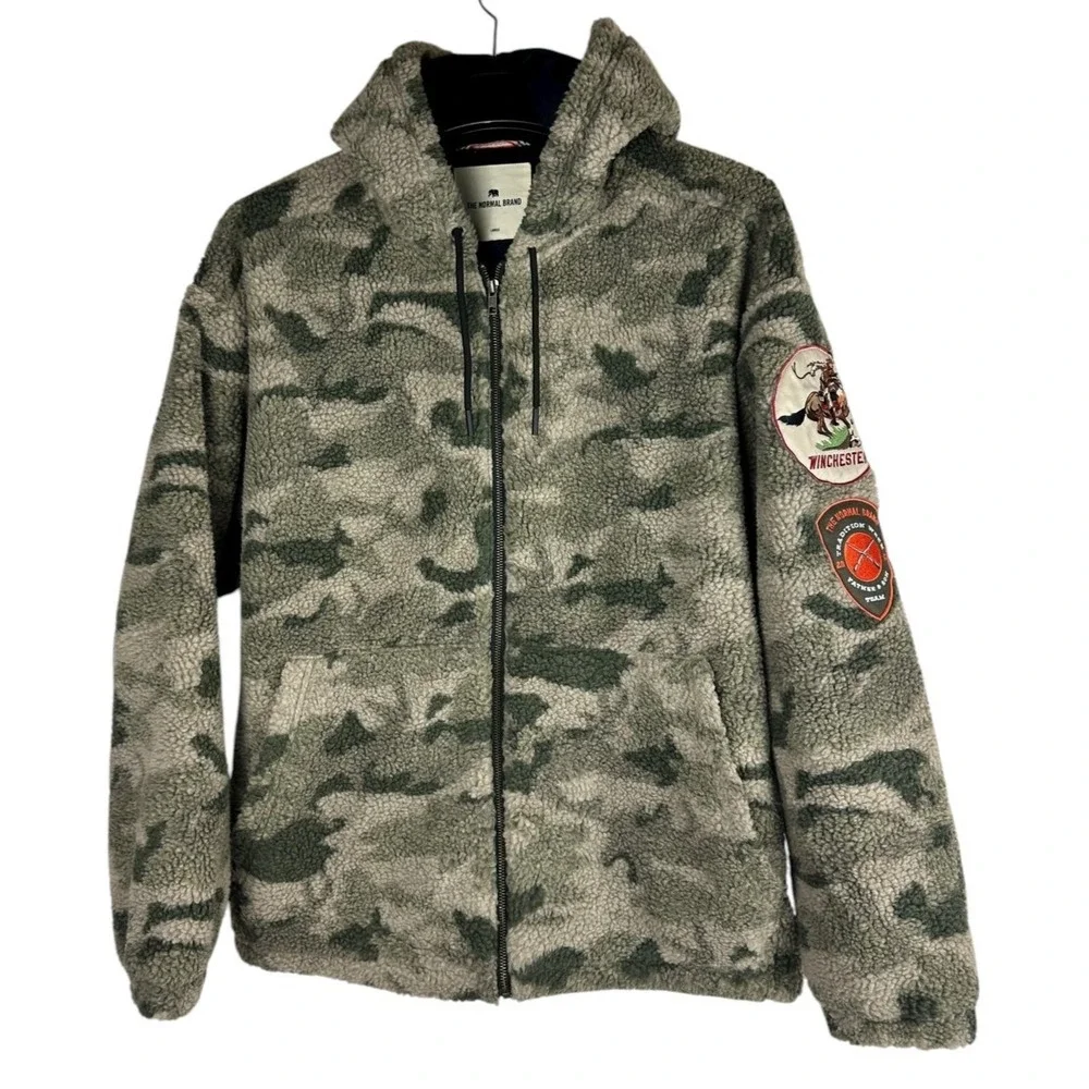 The Normal Brand x Winchester The Tradition Week Sherpa Camo Patch Jacket Large - Picture 6 of 14